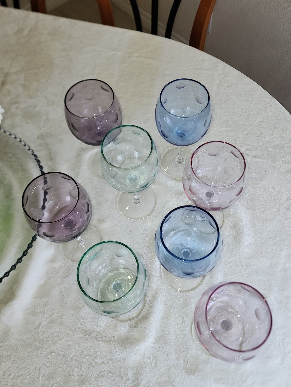 Waterford Marquis "Polka Dot" Crystal Wine Glasses, Set of 8 - Picture 4 of 5